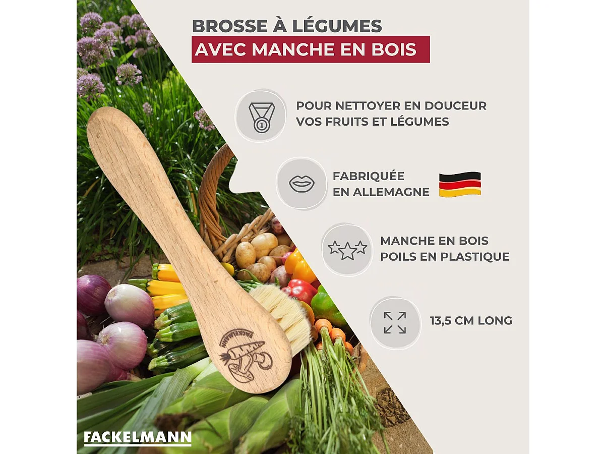 Brosse à légumes en bois Fackelmann Wood Edition