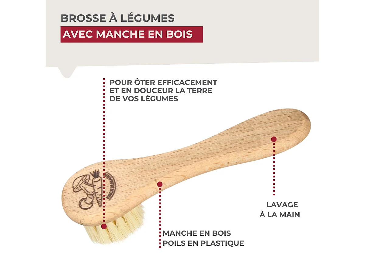 Brosse à légumes en bois Fackelmann Wood Edition