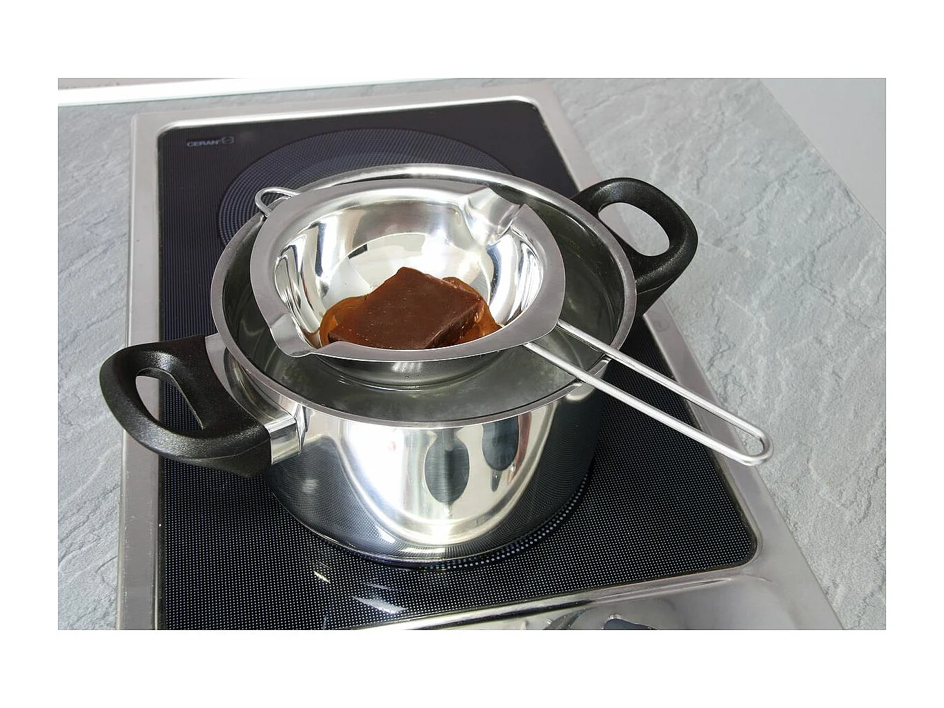 Service à bain marie 26 cm pour chocolat Zenker