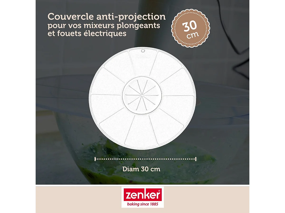 Couvercle anti projections 30 cm Zenker Smart Pastry