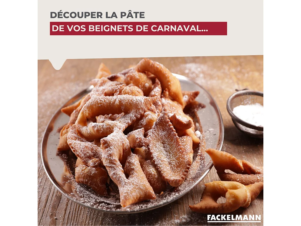 Roulette découpe pâte18 cm  Fackelmann Ovale limited edition