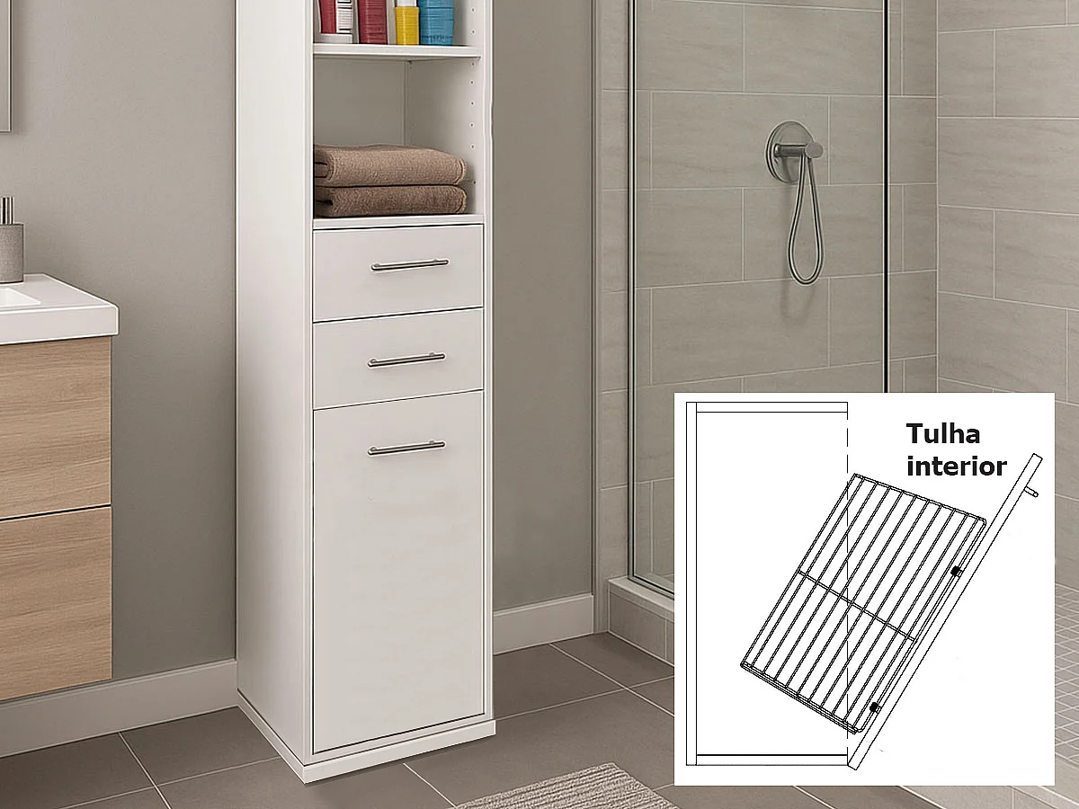 Móvel para Casa de Banho Siena (branco lacado)