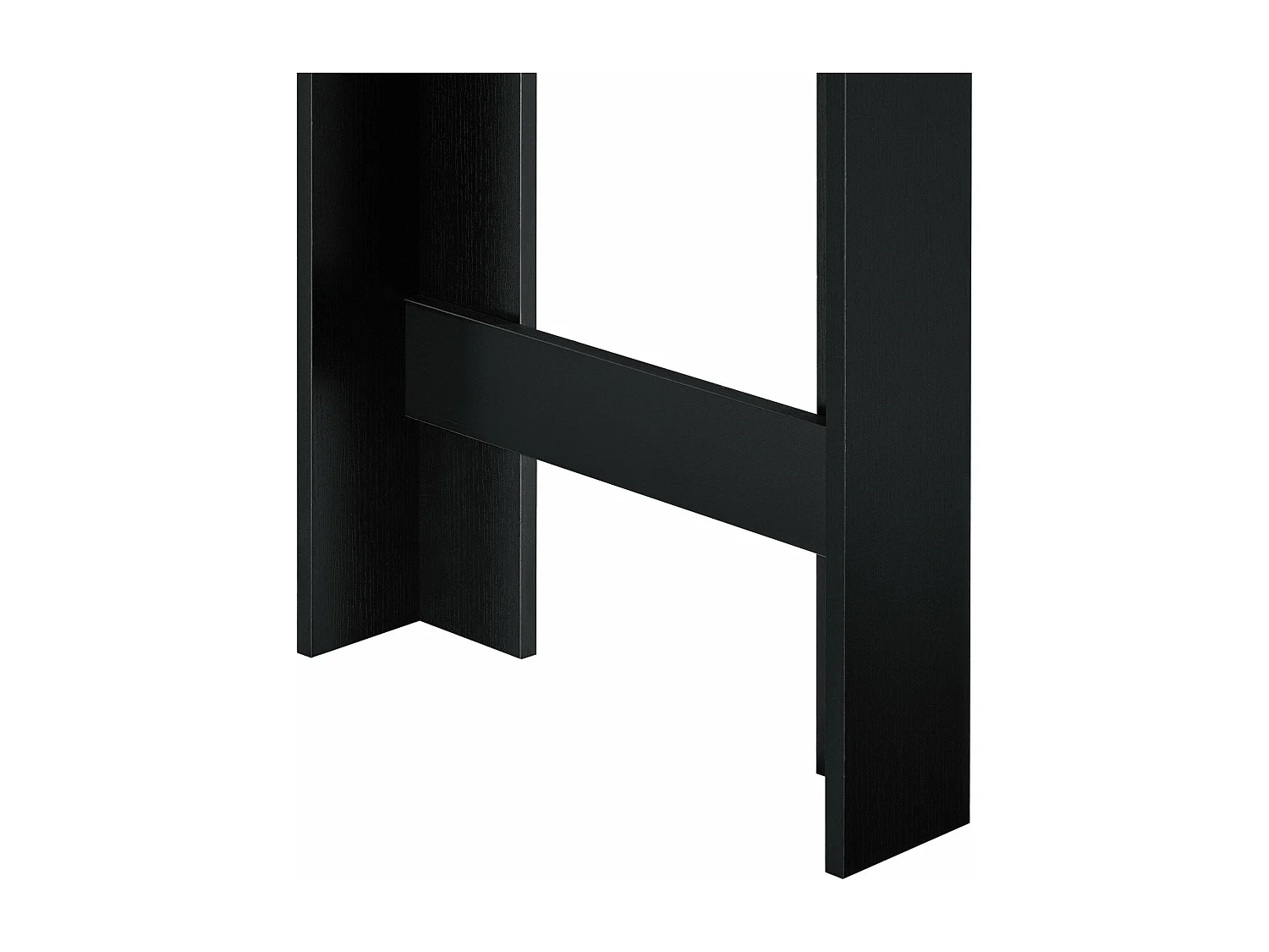 Mesa alta con almacenaje tipo bistro alto 110 cm efecto negro y nogal 03_0006192