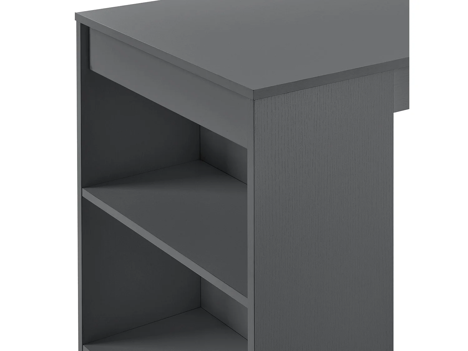 Mesa alta con almacenaje alto tipo bistro con 3 estantes 110 cm gris oscuro 03_0006190