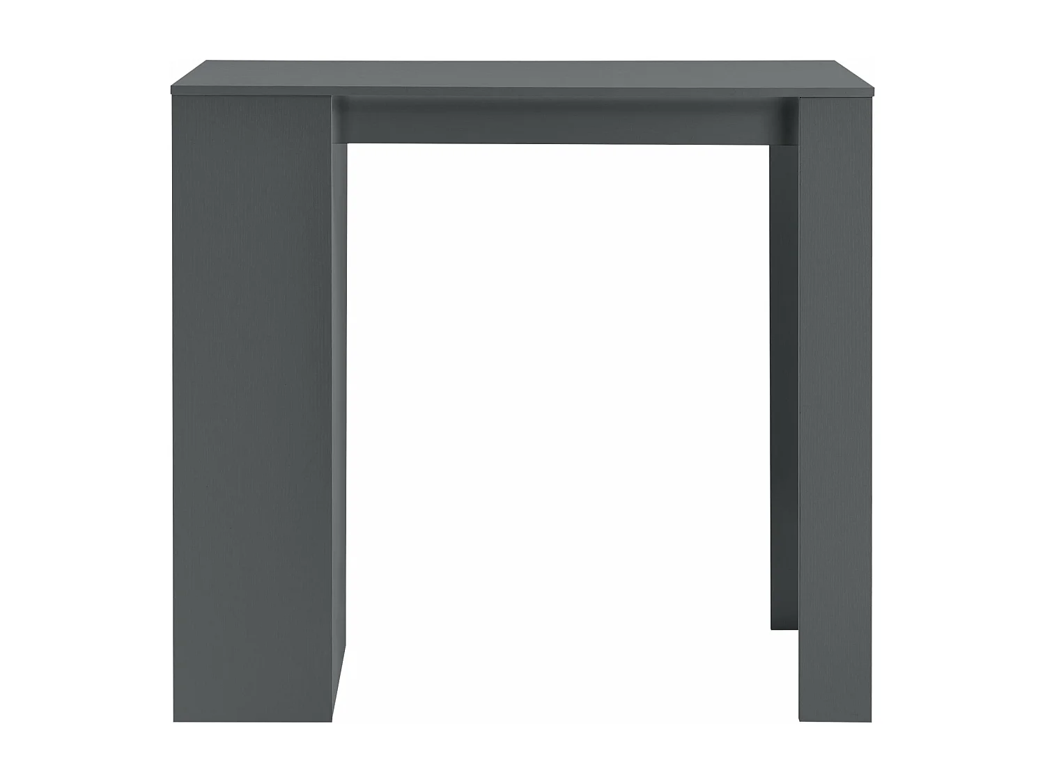 Mesa alta con almacenaje alto tipo bistro con 3 estantes 110 cm gris oscuro 03_0006190