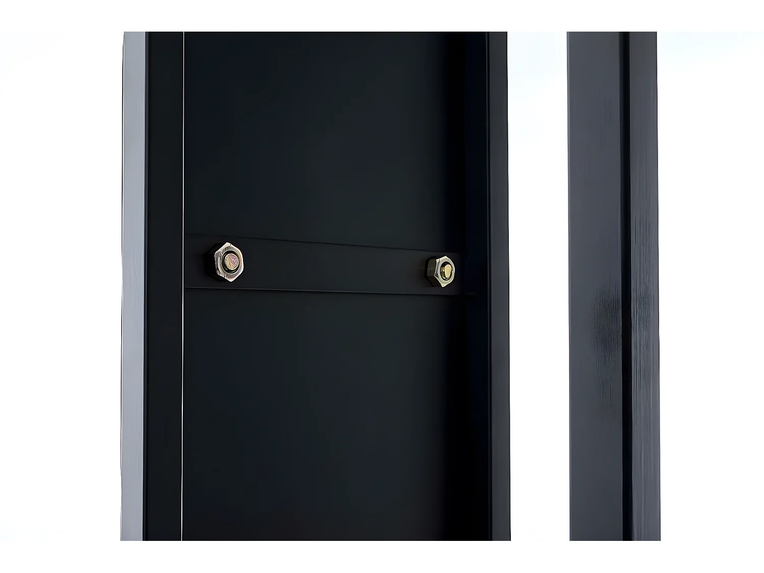 Leñero soportes para leña almacenamiento negro mate 180 cm metal M10_000598