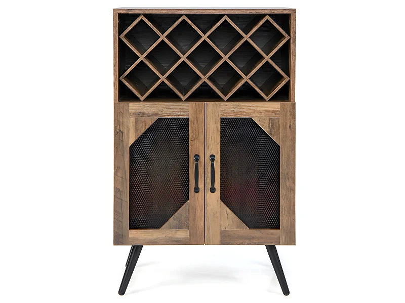 Leñero soportes para leña almacenamiento negro mate 180 cm metal M10_000598