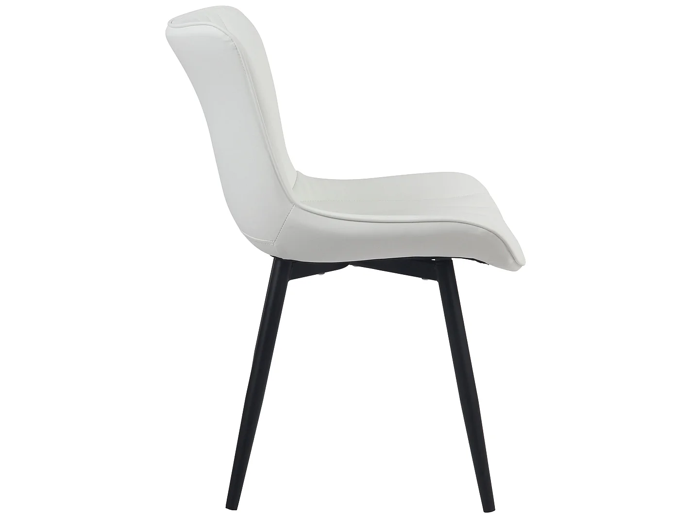 Juego de 2 sillas de comedor cocina polipiel blanco metal M10_000422