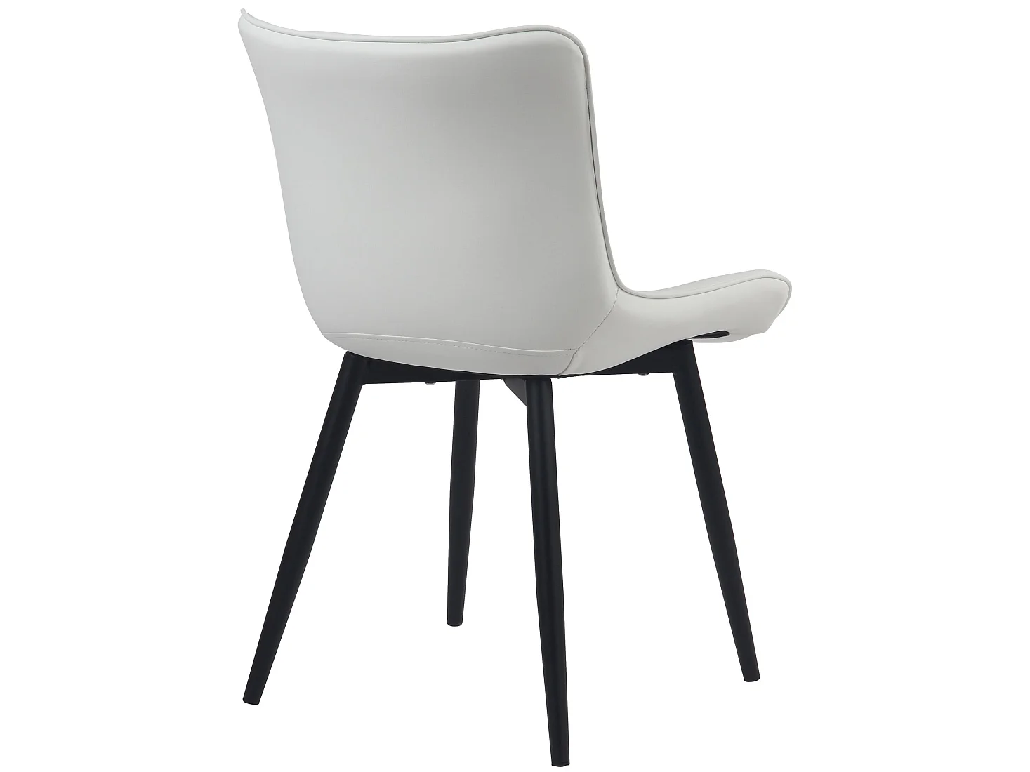 Juego de 2 sillas de comedor cocina polipiel blanco metal M10_000422