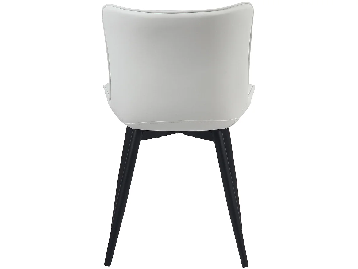 Juego de 2 sillas de comedor cocina polipiel blanco metal M10_000422