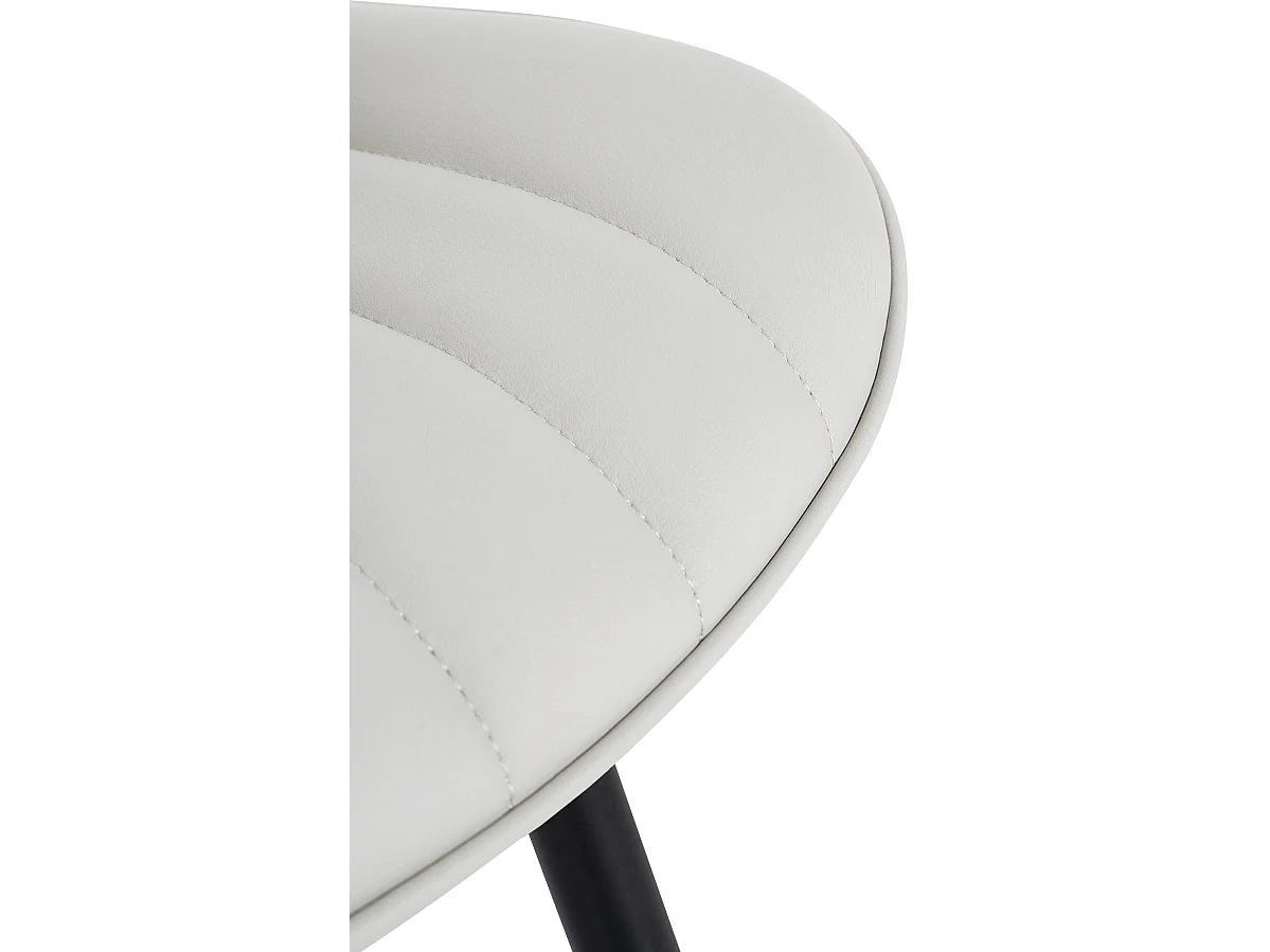 Juego de 2 sillas de comedor cocina polipiel blanco metal M10_000422