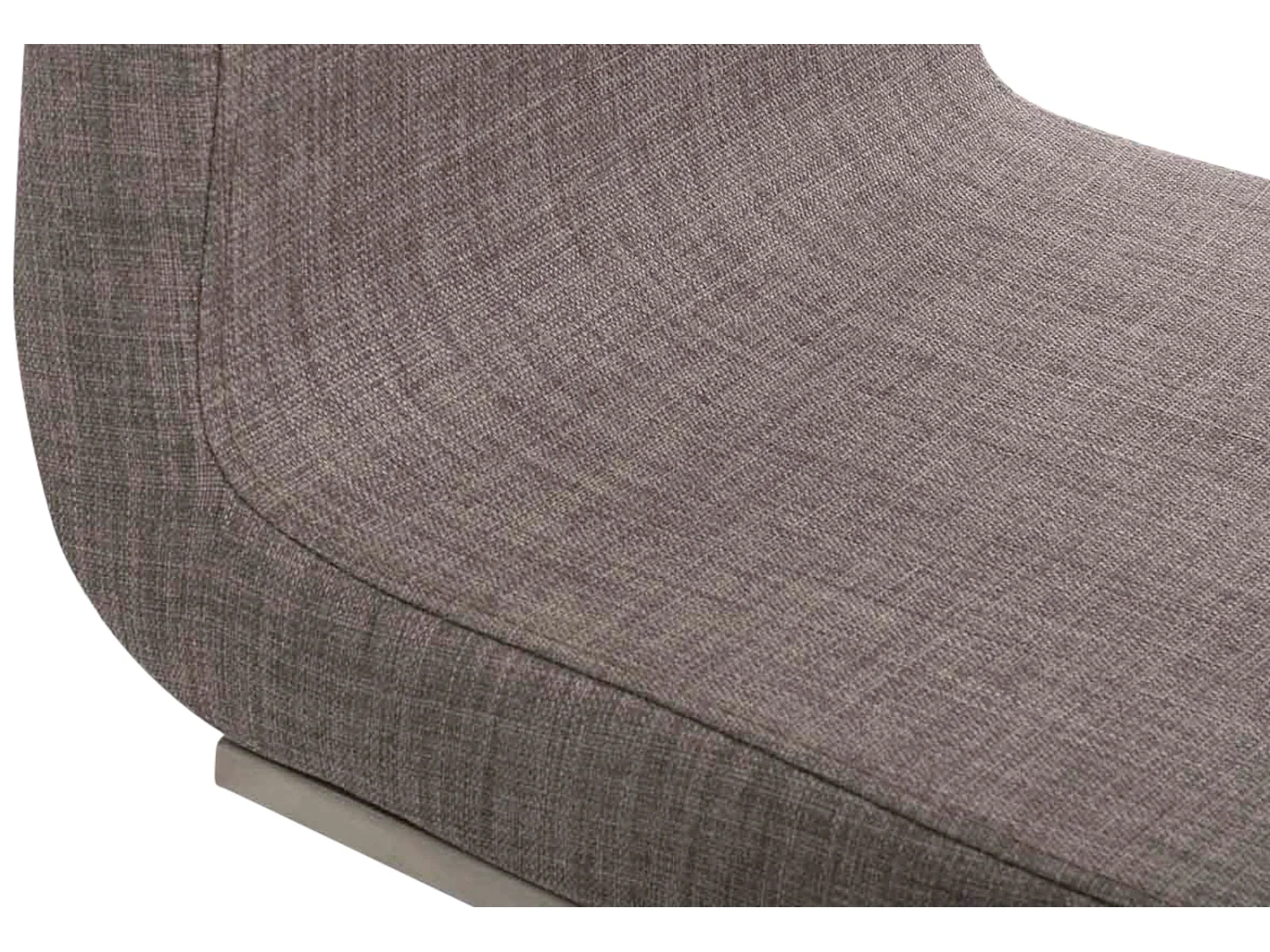 Set de 2 sillas de comedor diseño moderno en polipiel gris base acero inoxidable M10_001086