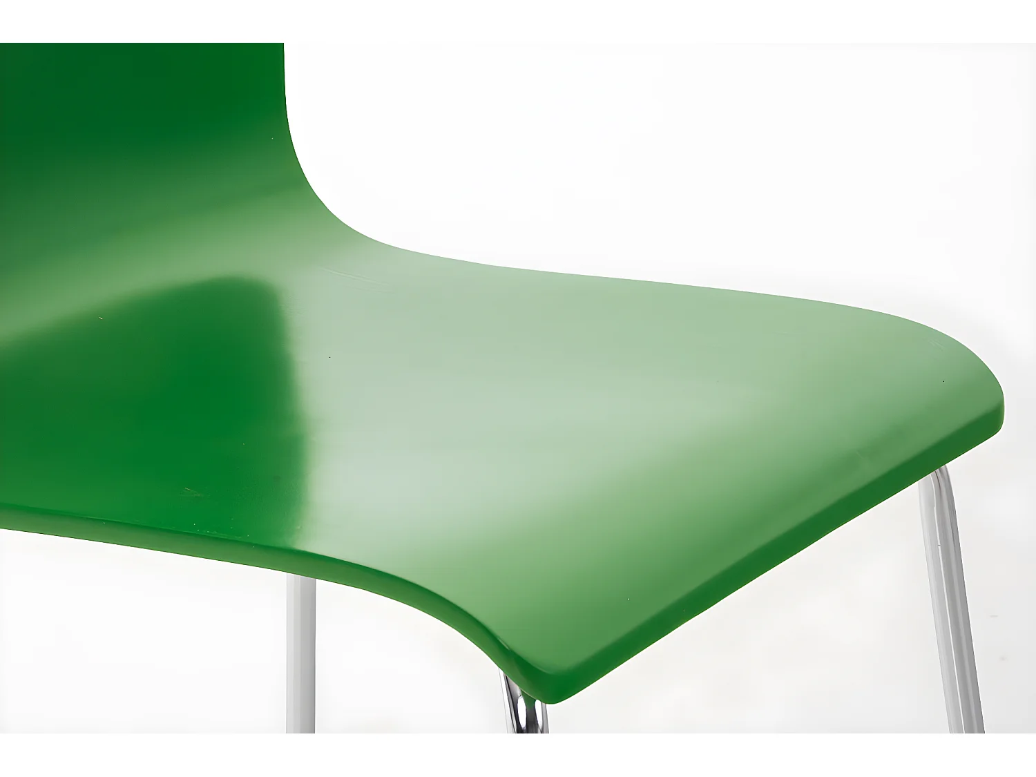 Lot de 2 chaises de cuisine en bois vert et métal CDS10063