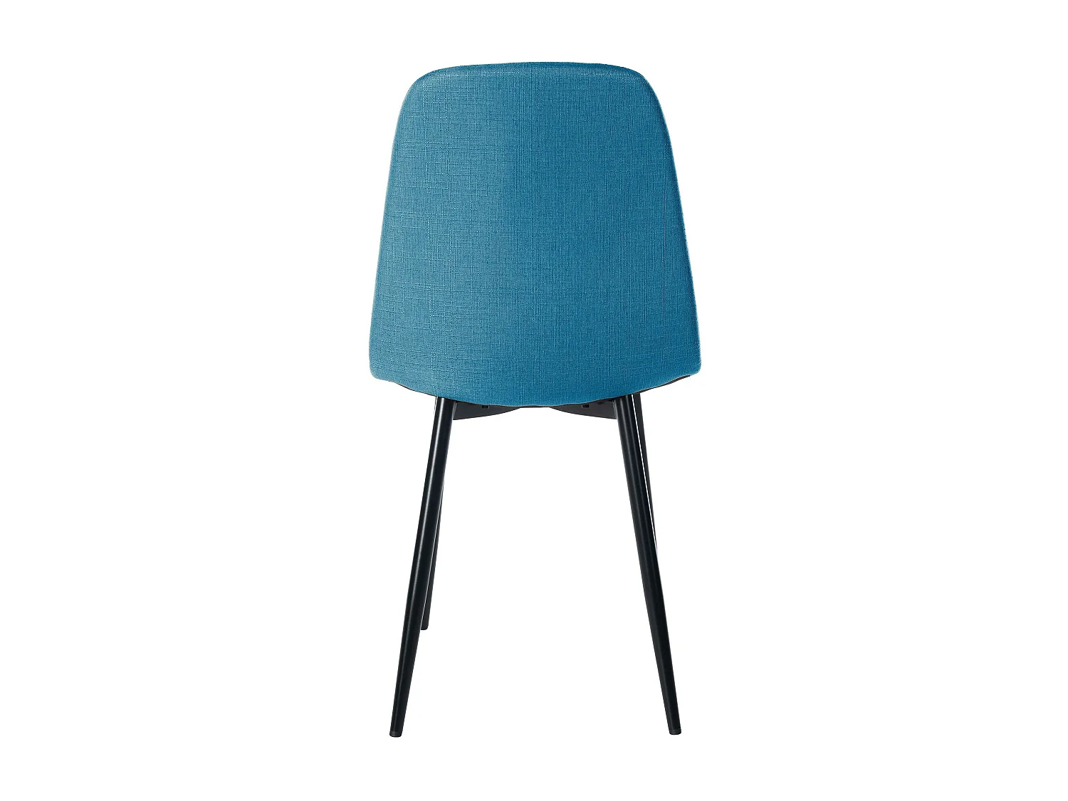 Juego de 4 sillas de comedor cocina estilo moderno tela azul y metal M10_000497