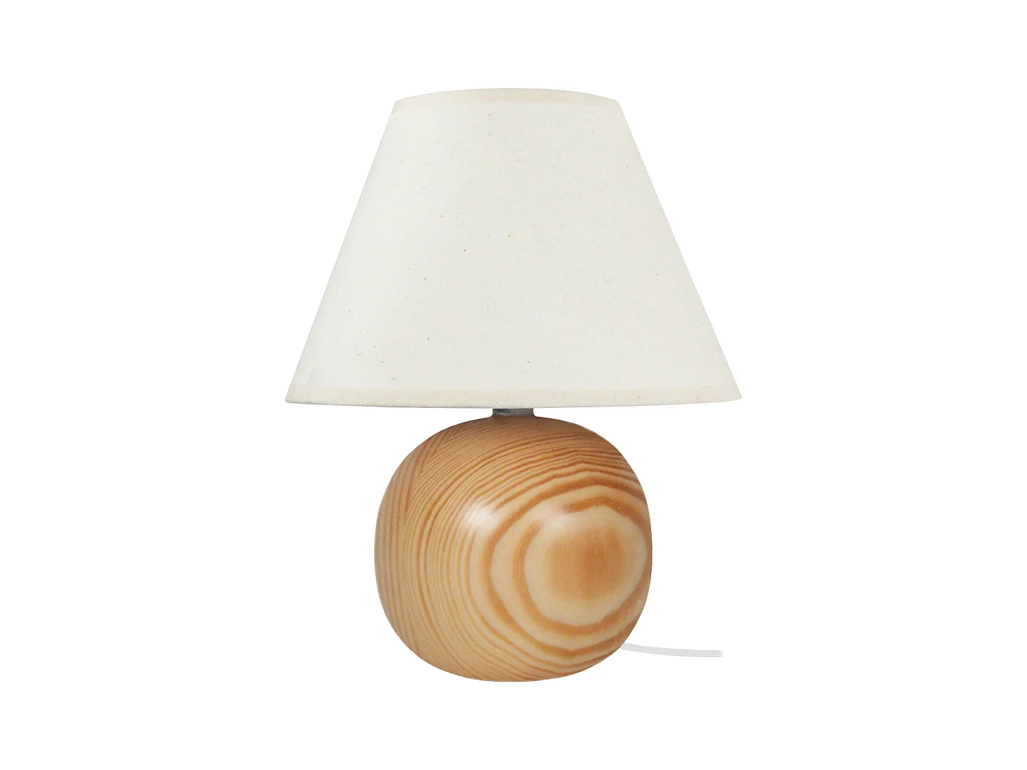 Lampe de Chevet TOSEL ,bois,naturel,H26,5xD18xP 18cm