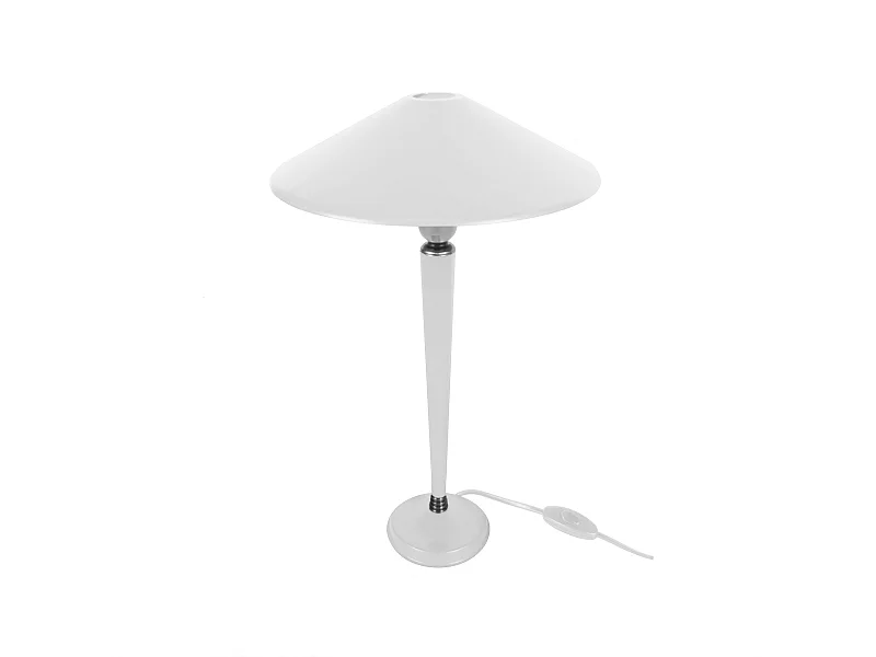 Lampe de Chevet TOSEL ,métal,Blanc ,H47xD35xP35cm
