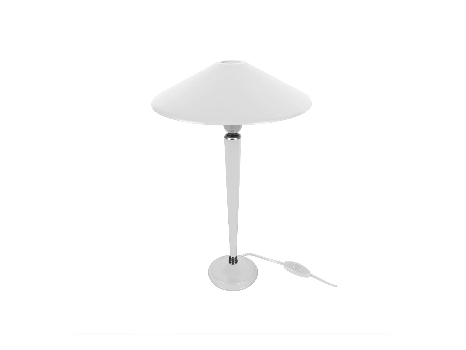 Lampe de Chevet TOSEL ,métal,Blanc ,H47xD35xP35cm