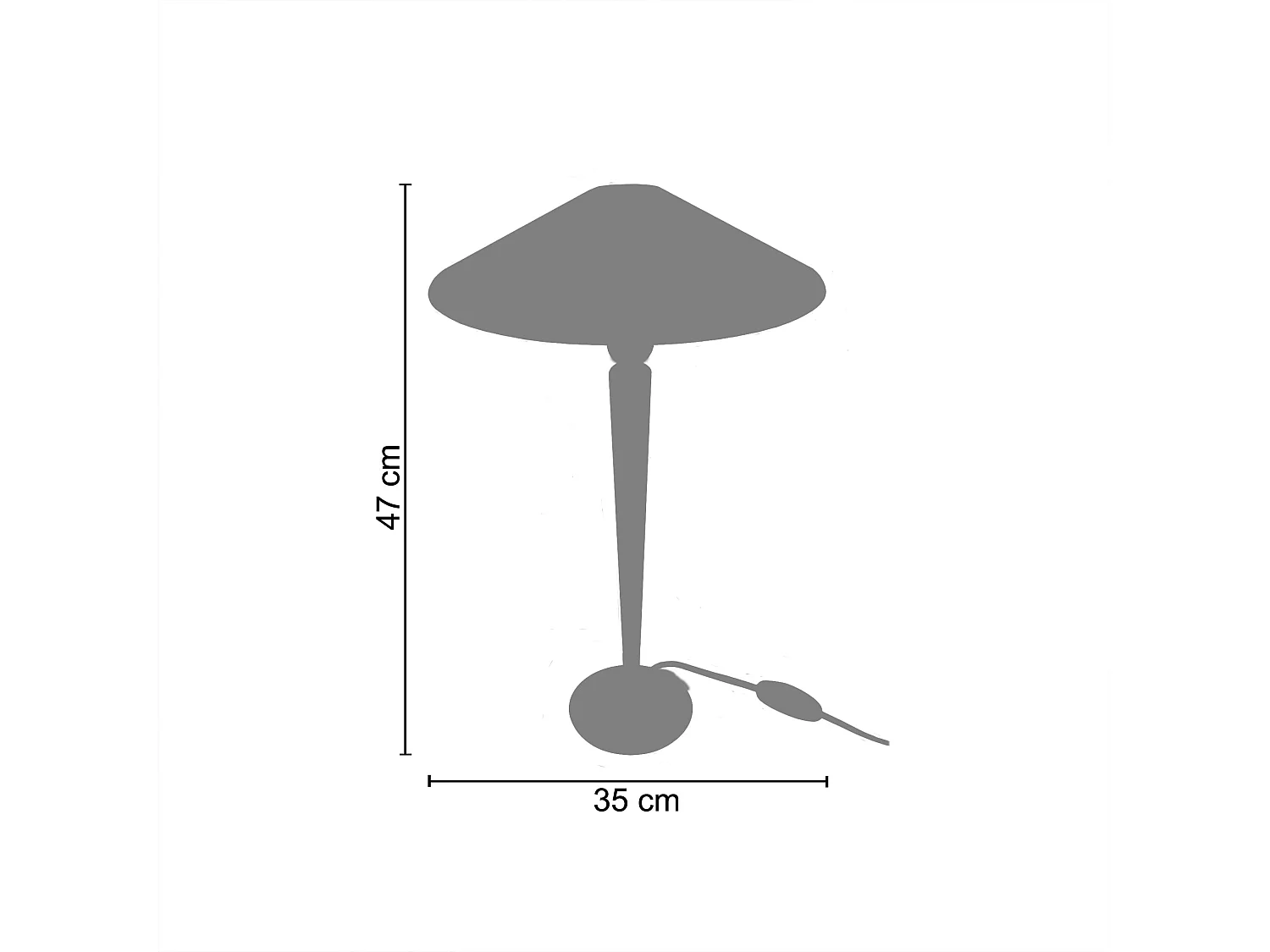 Lampe de Chevet TOSEL ,métal,Blanc ,H47xD35xP35cm