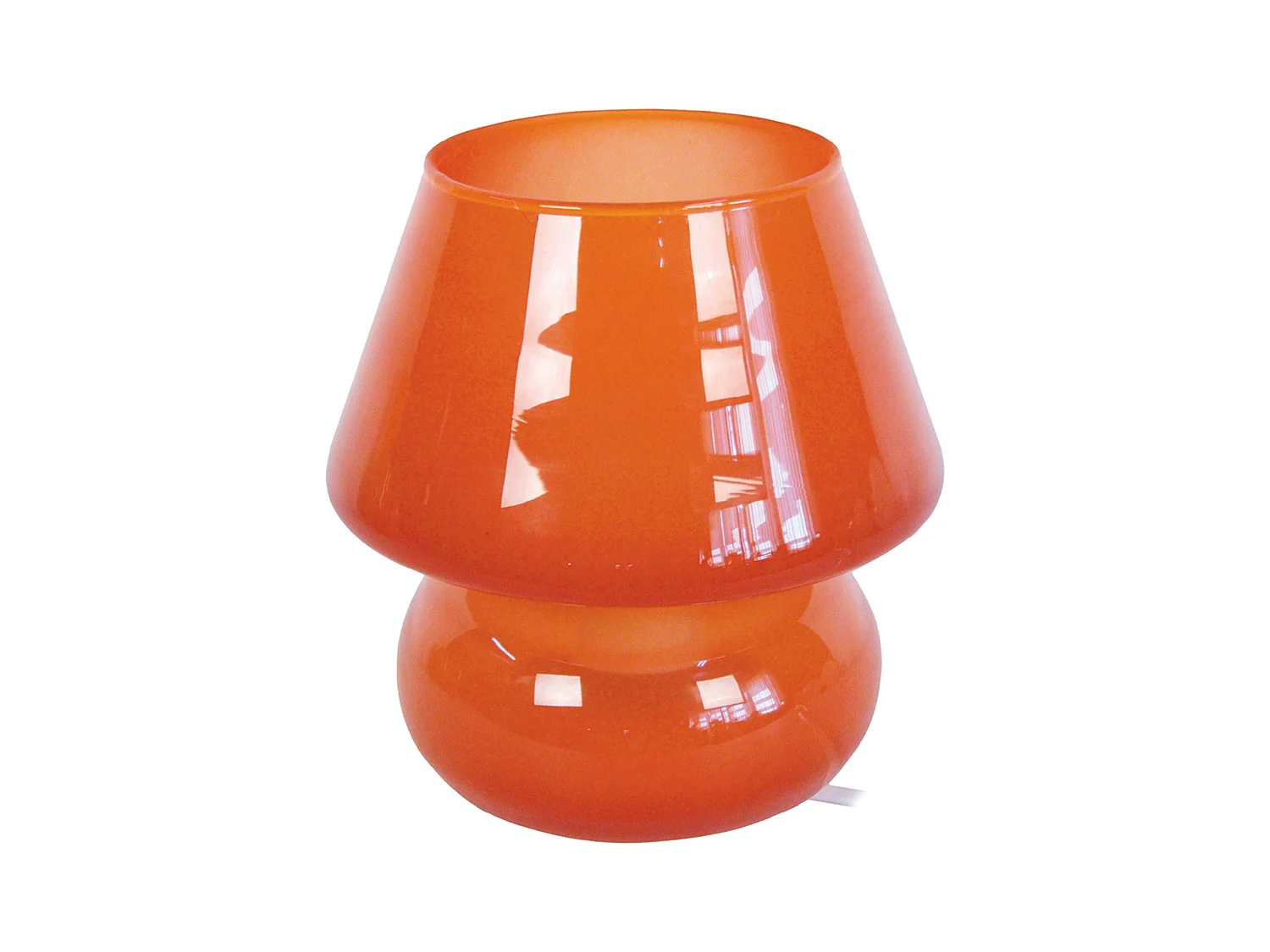 Lampe de Chevet TOSEL ,verre,Orange ,H16,5xD15,5xP15,5cm
