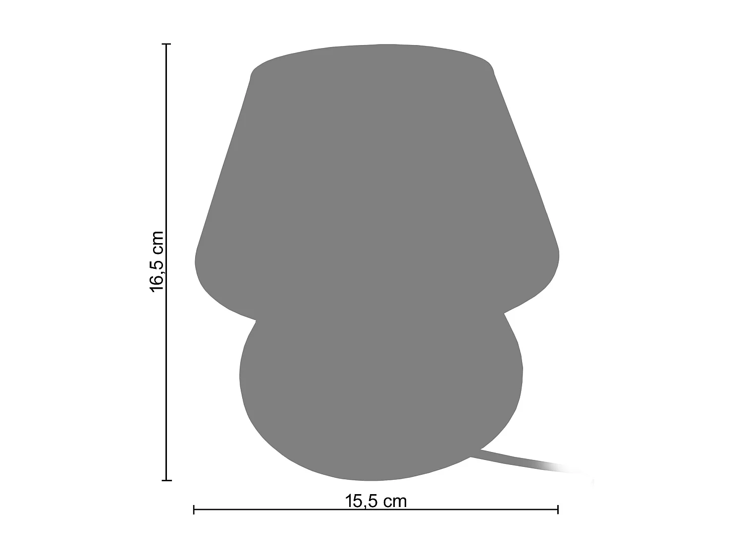 Lampe de Chevet TOSEL ,verre,Orange ,H16,5xD15,5xP15,5cm