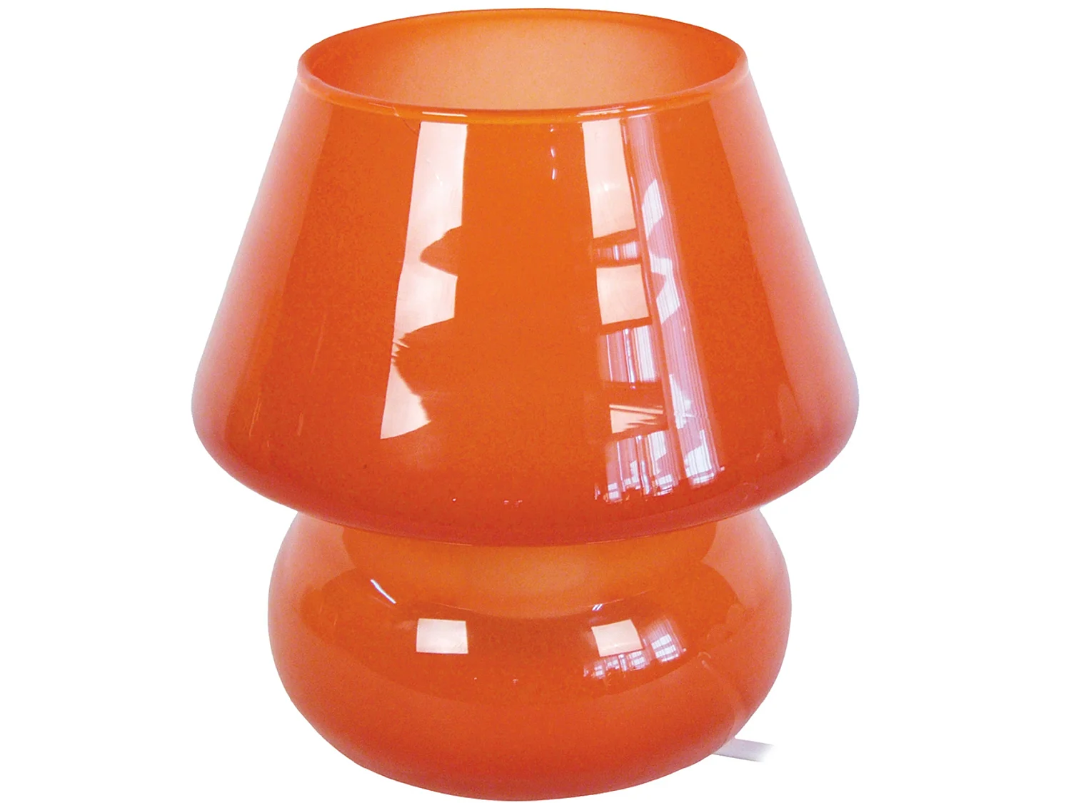 Candeeiro de mesa TOSEL TROMPETA METAL tecido queimado Verde D30 x  H54  cm