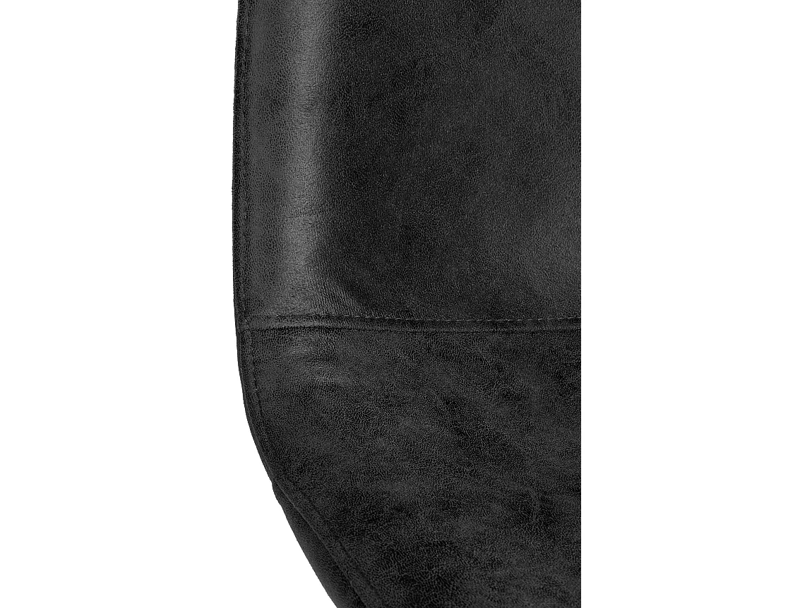 Juego de 4 sillas de comedor cocina estilo moderno polipiel negro y metal M10_000509