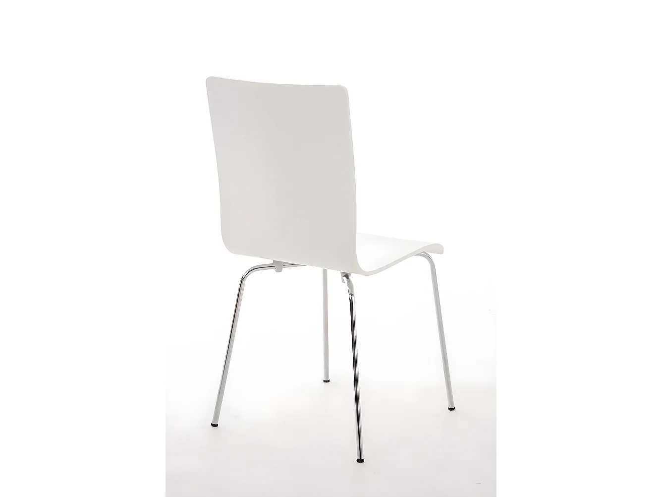 Lot de 2 chaises de cuisine en bois blanc et métal CDS10062