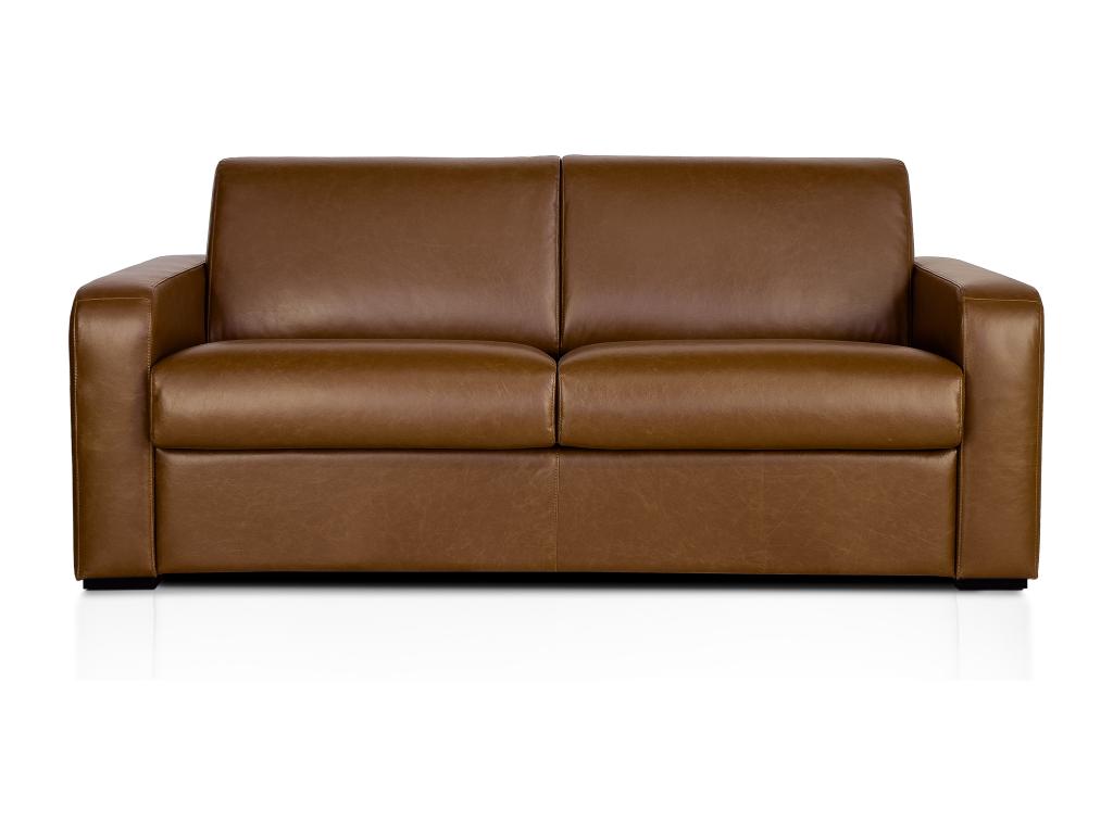 Schlafsofa mit Matratze 3-Sitzer - Matratze 13 cm - Büffelleder - Vintage-O günstig online kaufen