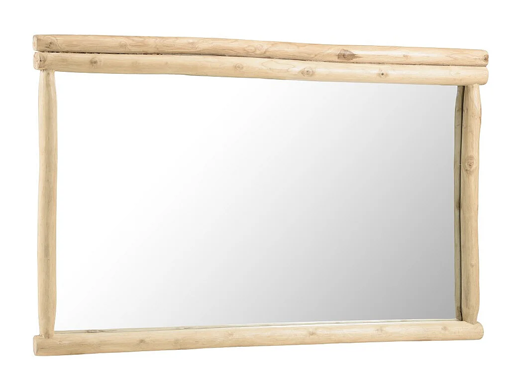 WILL - Miroir rectangulaire en branches de bois de teck naturel
