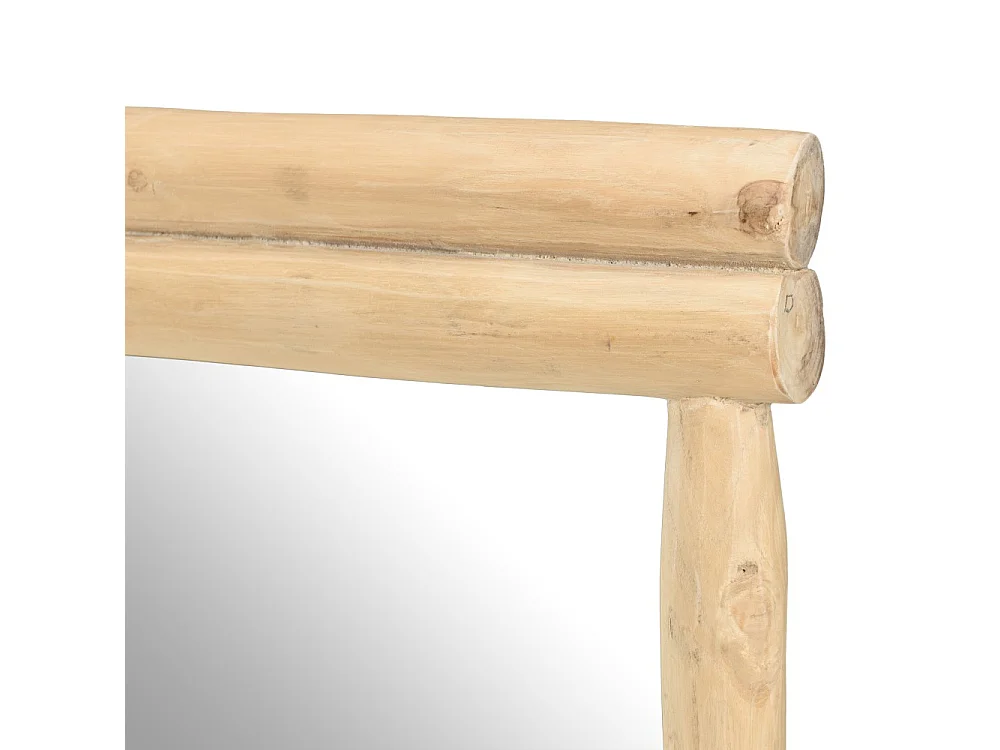WILL - Miroir rectangulaire en branches de bois de teck naturel