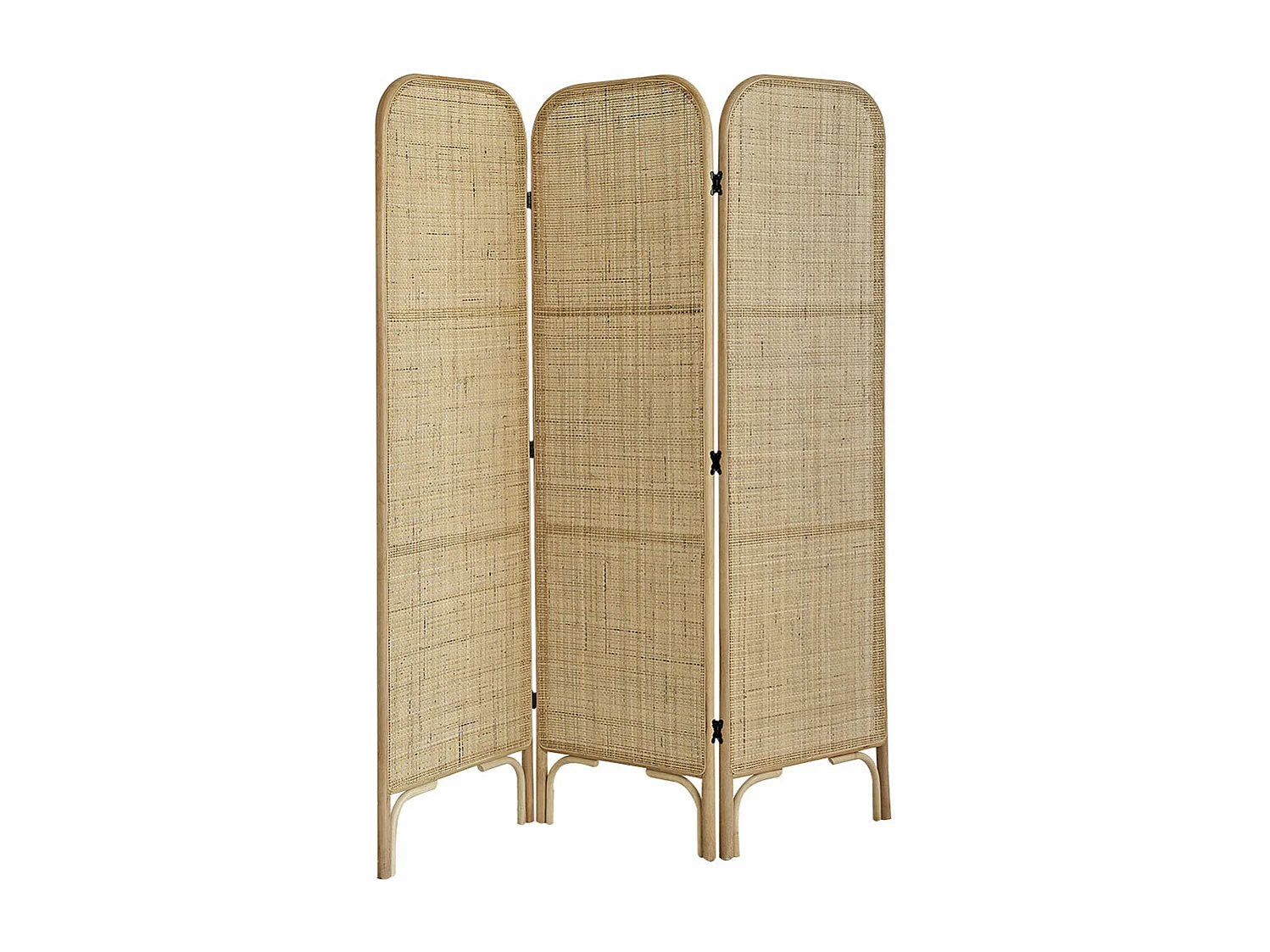 Paravent en rotin et cannage 170 cm