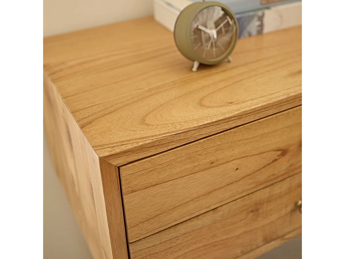 Comodino in legno massello di mindi