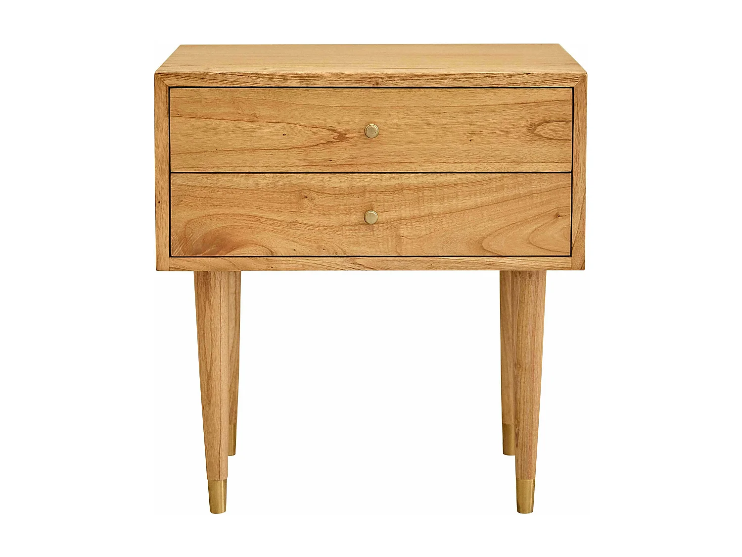 Mesita de noche de madera de mindi maciza