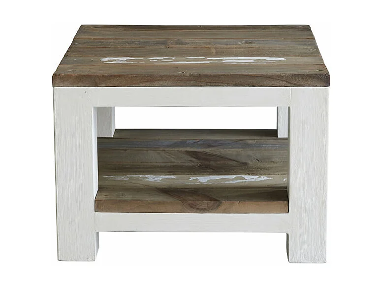 Table de chevet en bois recyclé massif