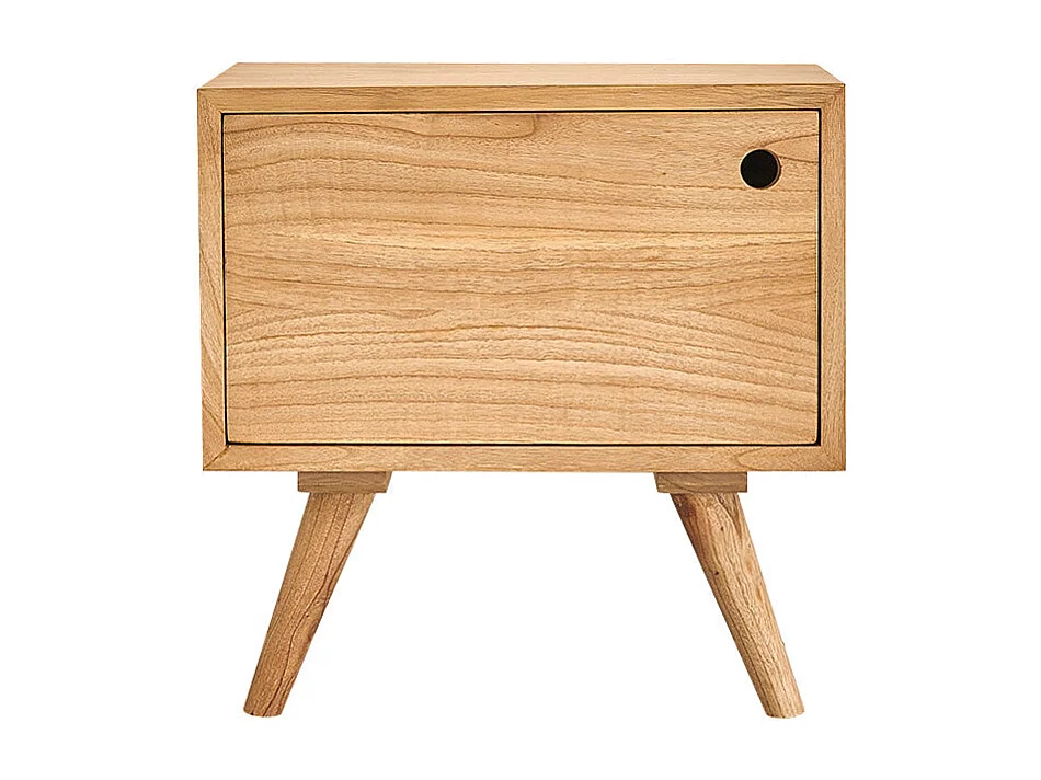 Comodino in legno massello di mindi
