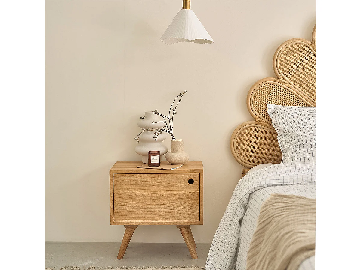 Table de chevet en mindi massif