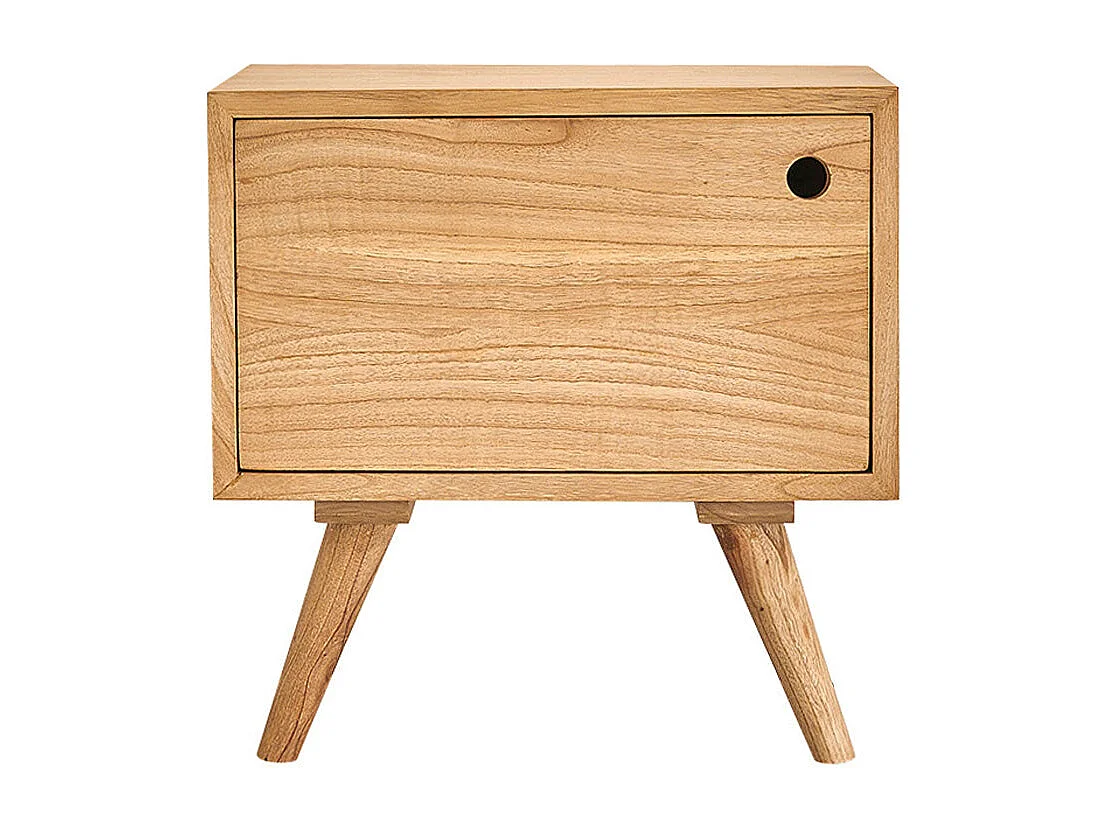 Comodino in legno massello di mindi