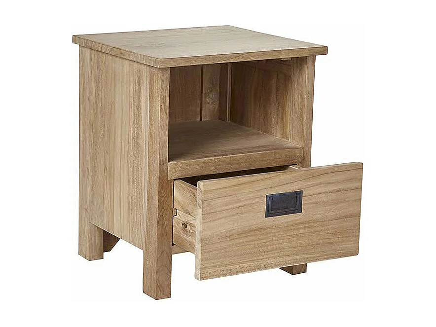 Table de chevet en teck massif