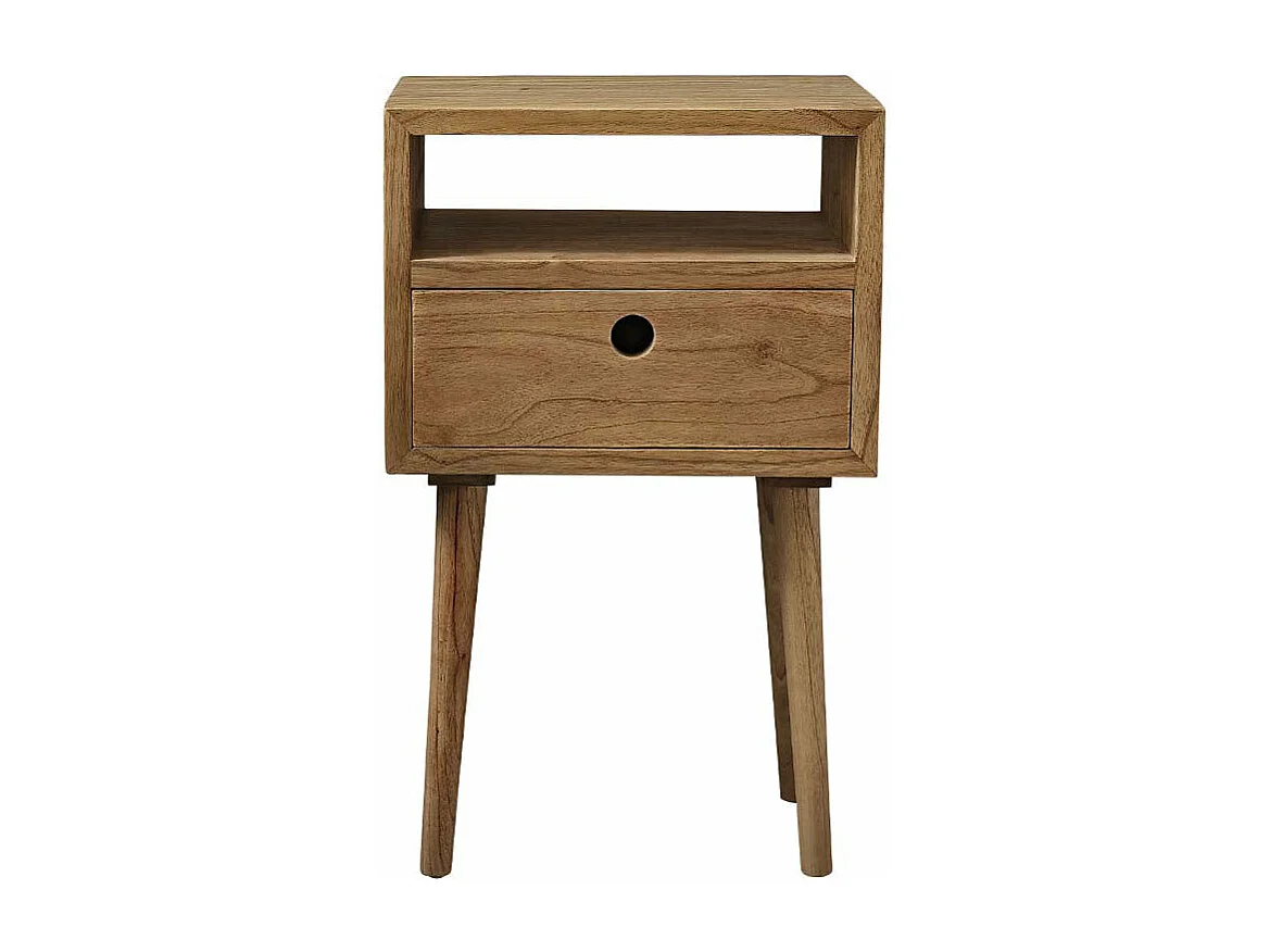 Comodino in legno massello di mindi