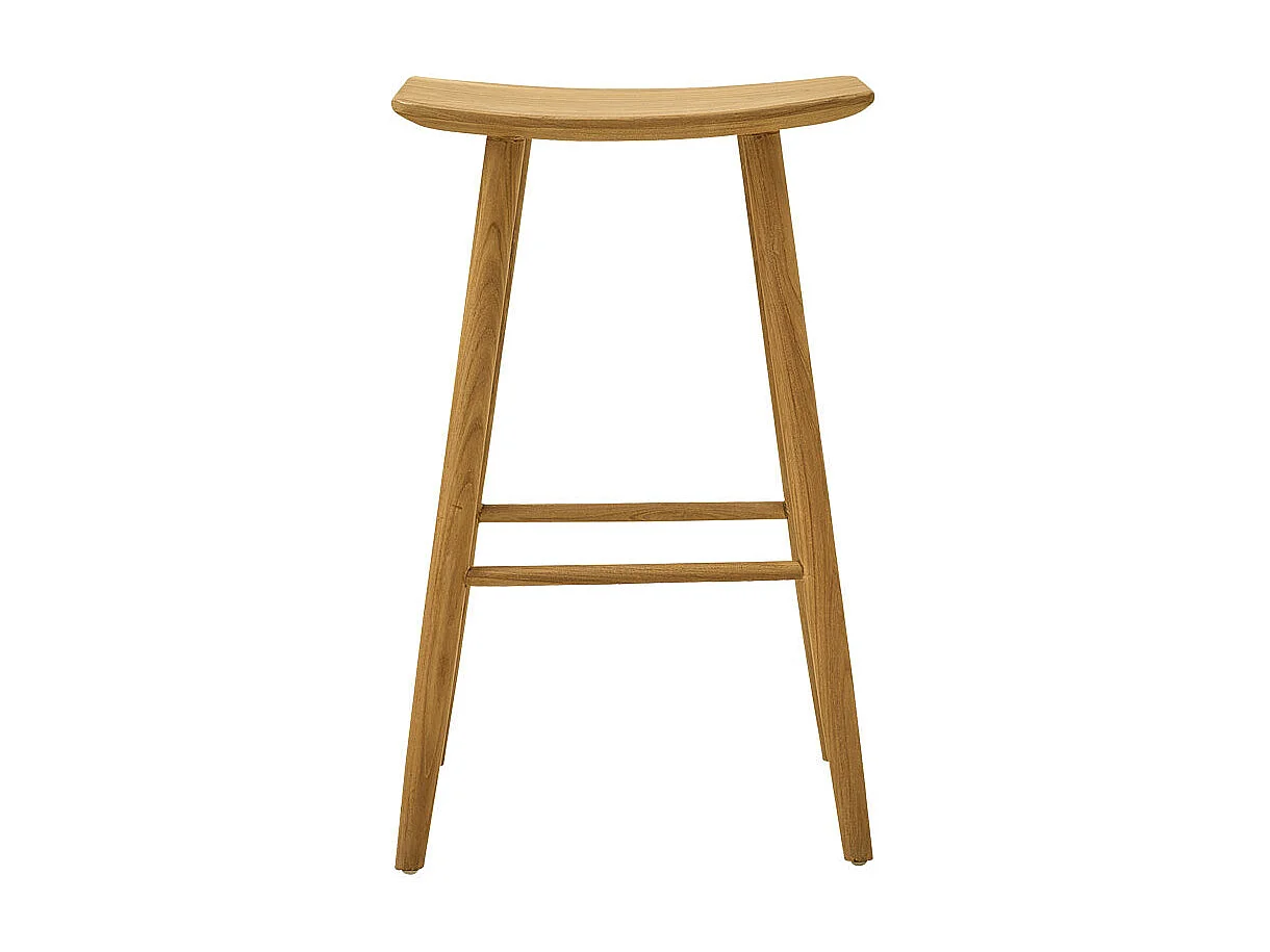 Taburete de madera de teca maciza de 75 cm