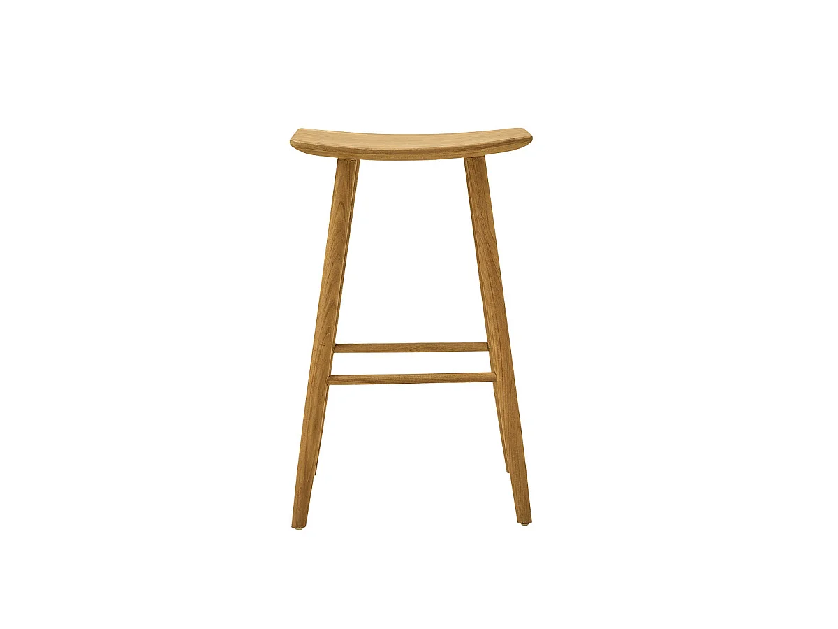 Tabouret de bar en teck massif