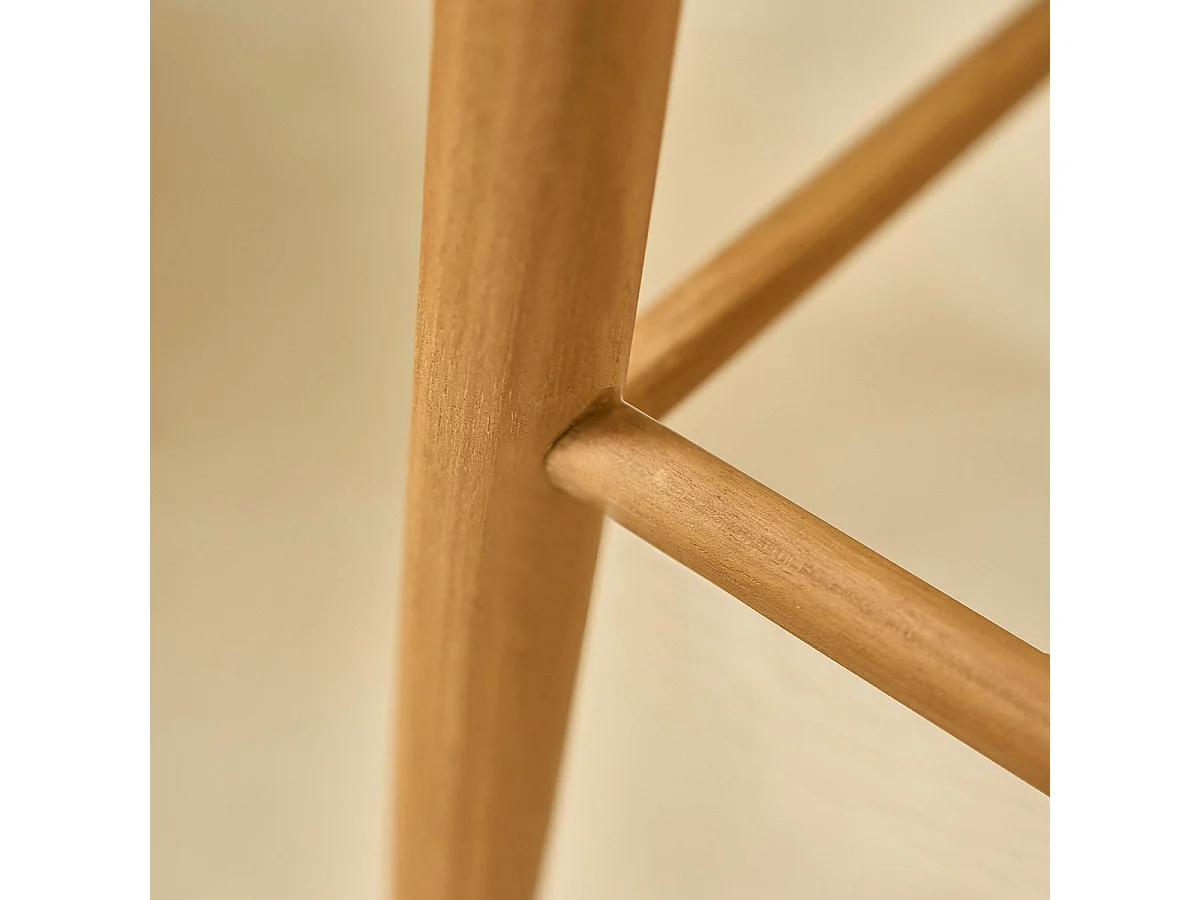 Tabouret de bar en teck massif