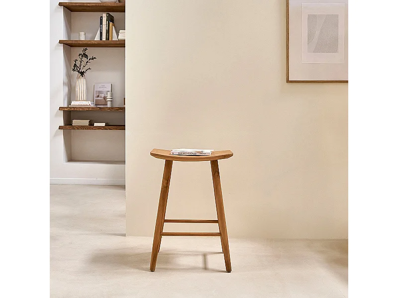 Tabouret en bois teck massif