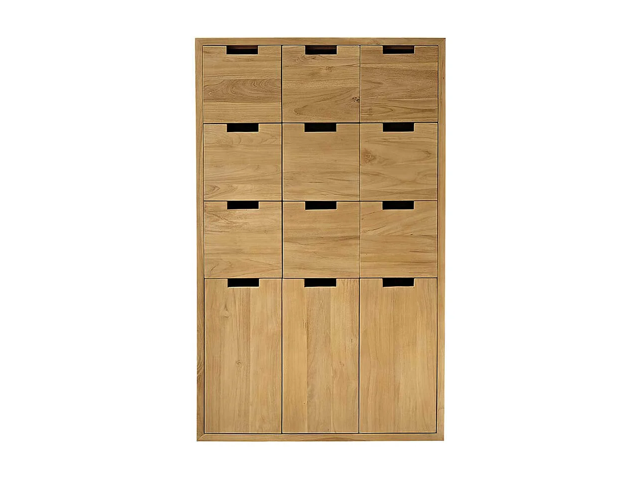 Zapatero de madera de teca maciza