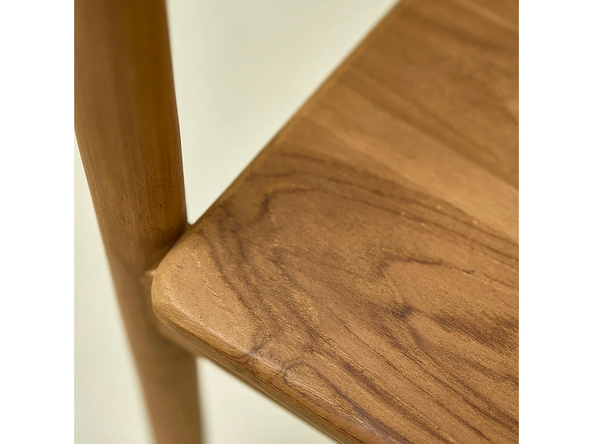 Juego de 2 sillas de madera de teca maciza