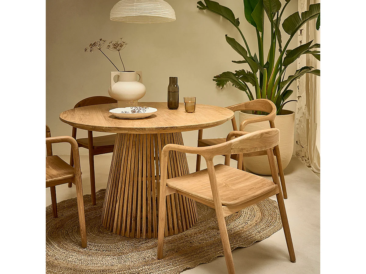 Set di 2 sedie in teak massello