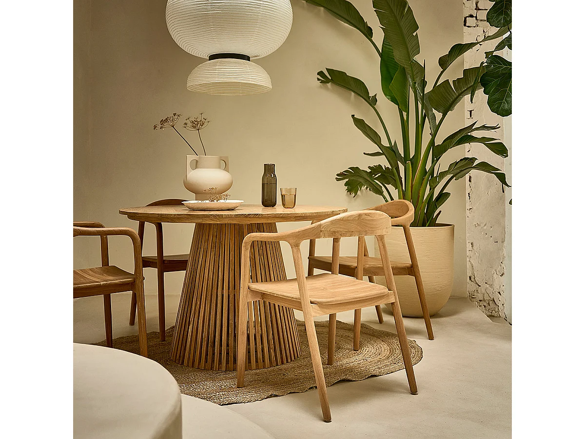 Set di 2 sedie in teak massello