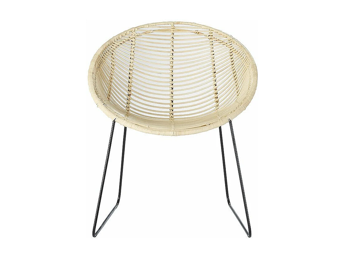 Sedia in rattan e metallo