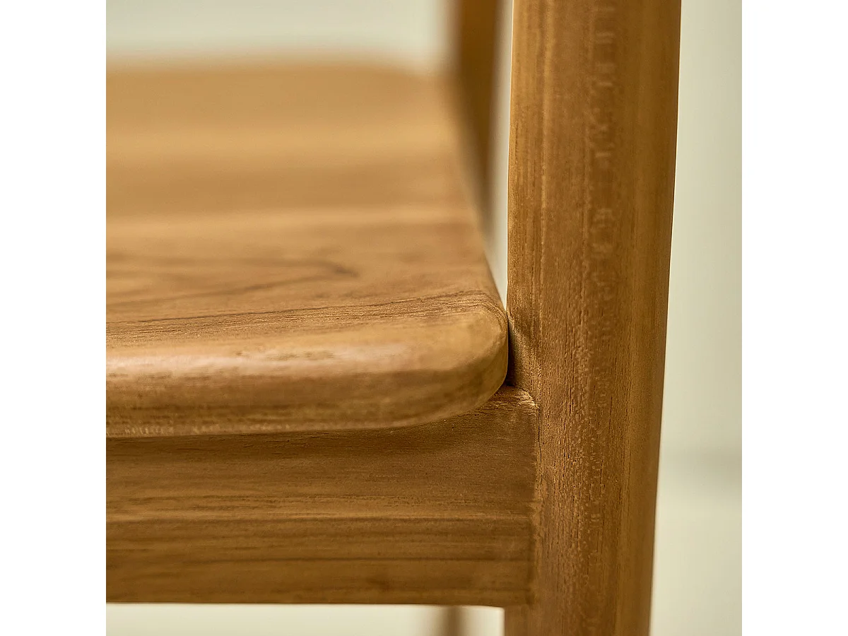 Silla de teca maciza