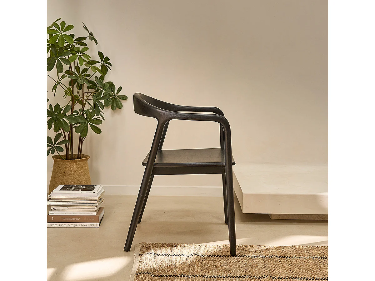 Lot de 2 chaises en teck massif